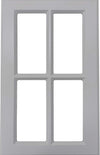 Daytona Thermofoil Mullion Custom Cabinet Doors - 4 lite Cabinet Door Cabinet Doors 'N' More Stone Grey RTF