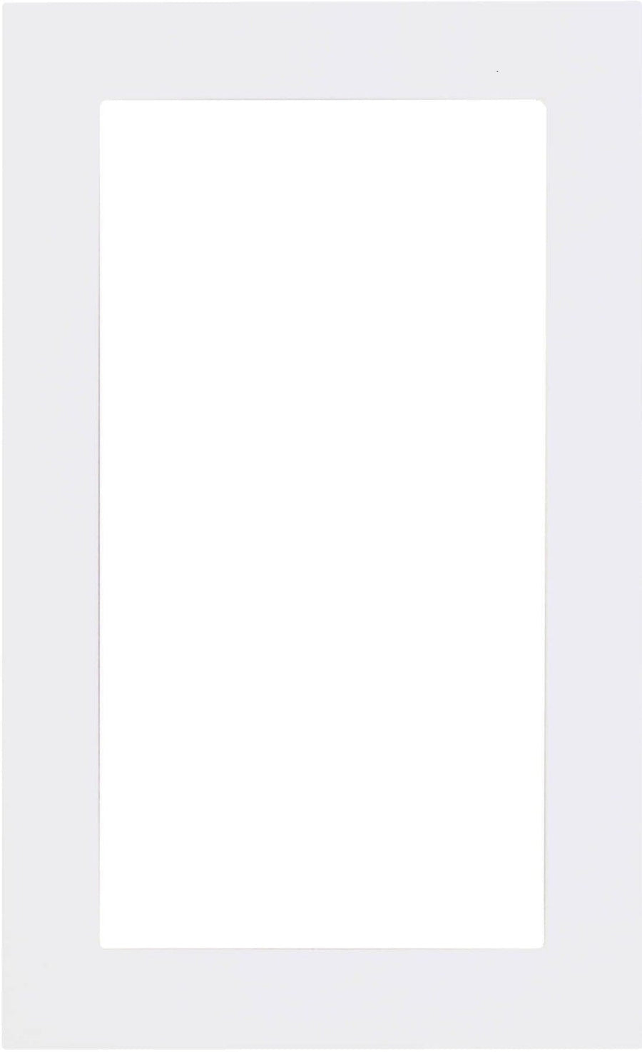 Boca Thermofoil Shaker Mullion Custom Cabinet Doors - 1 lite/frame only Cabinet Door Cabinet Doors 'N' More White RTF