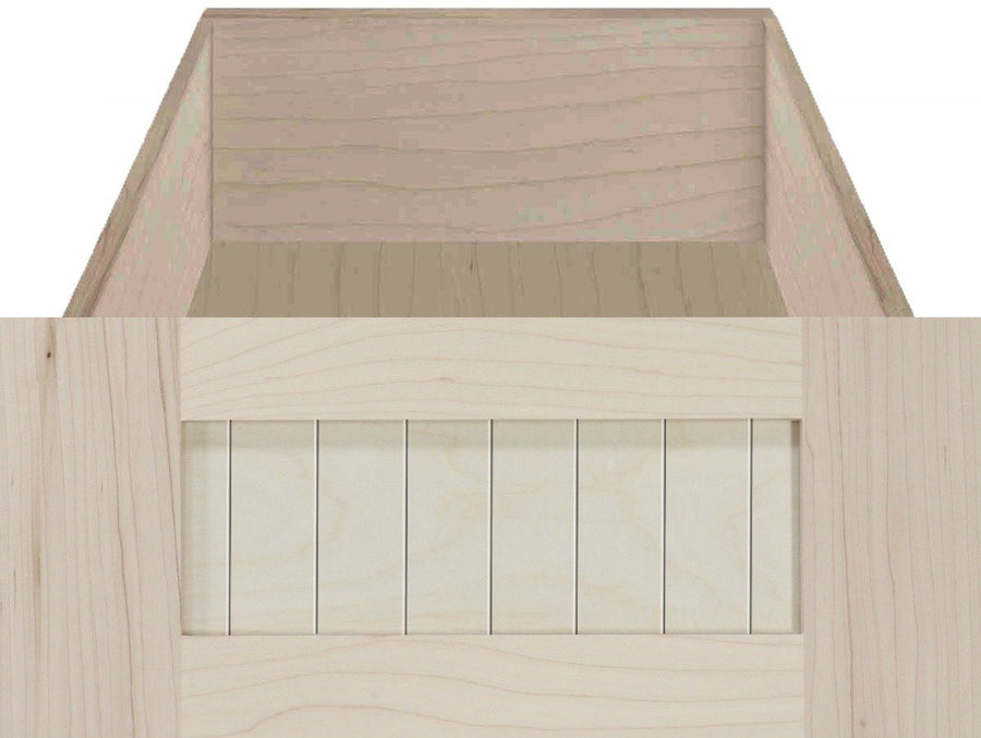 Belmont Beaded Shaker Custom Cabinet Drawer Fronts Drawer Front Cabinet Doors 'N' More Paint Grade Hard Maple