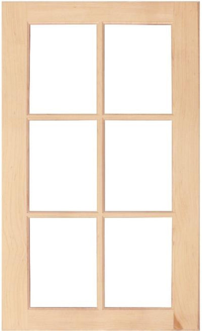 Wilmington Mullion Custom Cabinet Doors - 6 lite Cabinet Door Cabinet Doors 'N' More Hard Maple