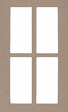 Boca Thermofoil Shaker Mullion Custom Cabinet Doors - 4 lite Cabinet Door Cabinet Doors 'N' More MDF (Medium Density Fiberboard)