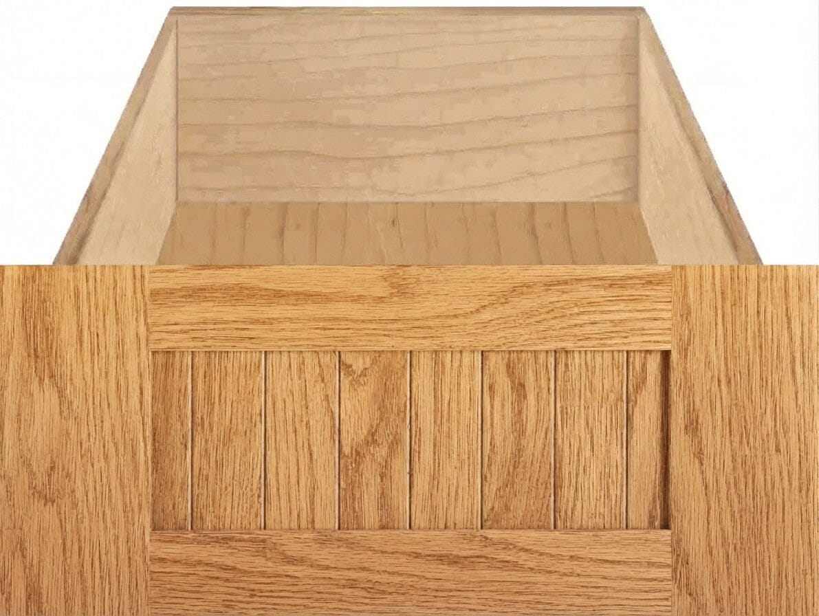 Belmont Beaded Shaker Custom Cabinet Drawer Fronts Drawer Front Cabinet Doors 'N' More Red Oak