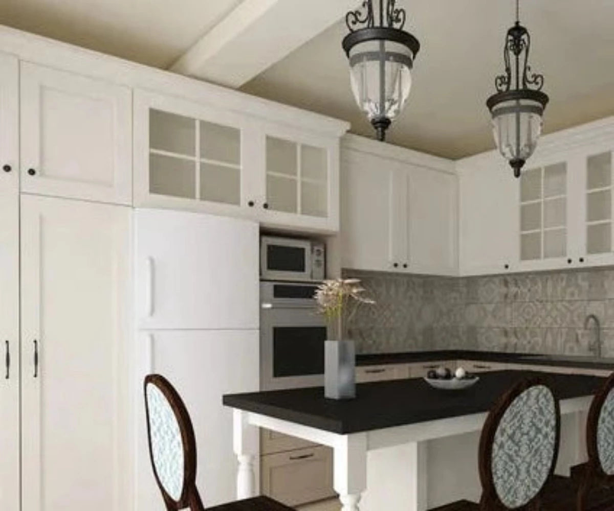 Naples Thermofoil Shaker Mullion Custom Cabinet Doors - 4 lite Cabinet Door Cabinet Doors 'N' More