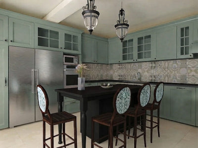 Boca Thermofoil Shaker Mullion Custom Cabinet Doors - 4 lite Cabinet Door Cabinet Doors 'N' More