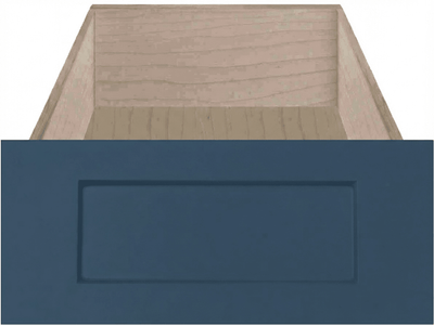 Boca Thermofoil Shaker Custom Cabinet Drawer Fronts Drawer Front Cabinet Doors 'N' More Denim Blue Smooth Satin RTF