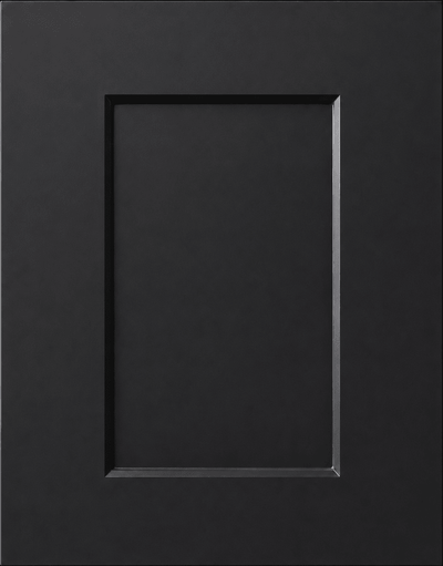 Boca Thermofoil Shaker Custom Cabinet Doors Cabinet Door Cabinet Doors 'N' More Pitch Black Smooth Satin RTF