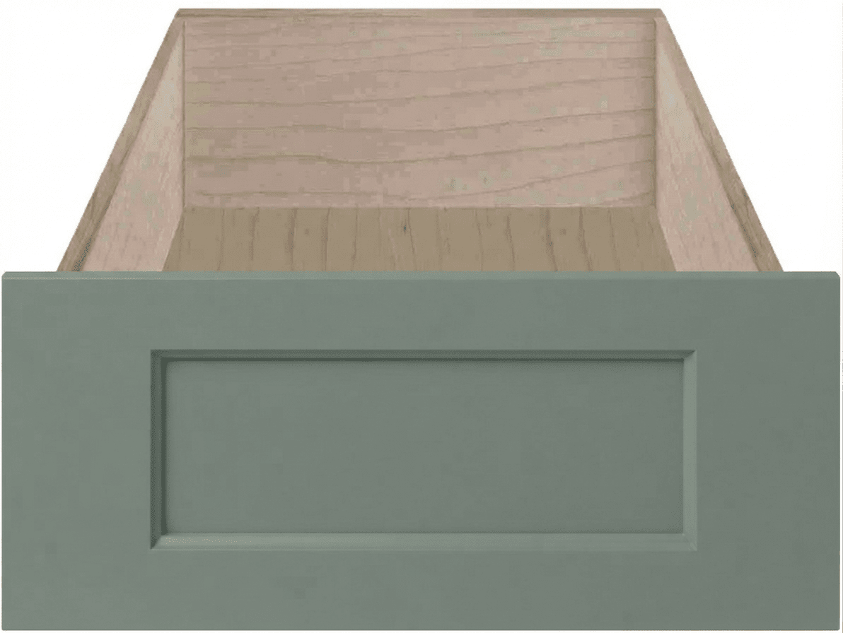 Boca Thermofoil Shaker Custom Cabinet Drawer Fronts Drawer Front Cabinet Doors 'N' More Sage Green Smooth Satin RTF
