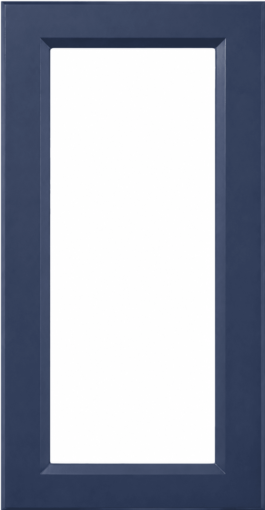 Daytona Thermofoil Mullion Custom Cabinet Doors - 1 lite/frame only Cabinet Door Cabinet Doors 'N' More Denim Blue Smooth Satin RTF