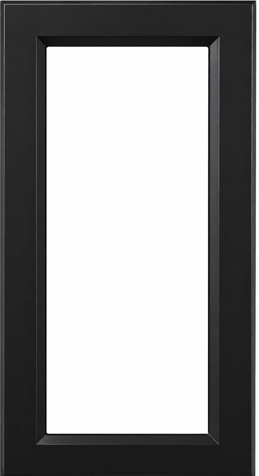 Daytona Thermofoil Mullion Custom Cabinet Doors - 1 lite/frame only Cabinet Door Cabinet Doors 'N' More Pitch Black Smooth Satin RTF