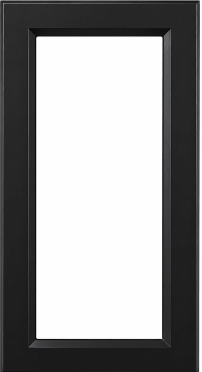 Daytona Thermofoil Mullion Custom Cabinet Doors - 1 lite/frame only Cabinet Door Cabinet Doors 'N' More Pitch Black Smooth Satin RTF