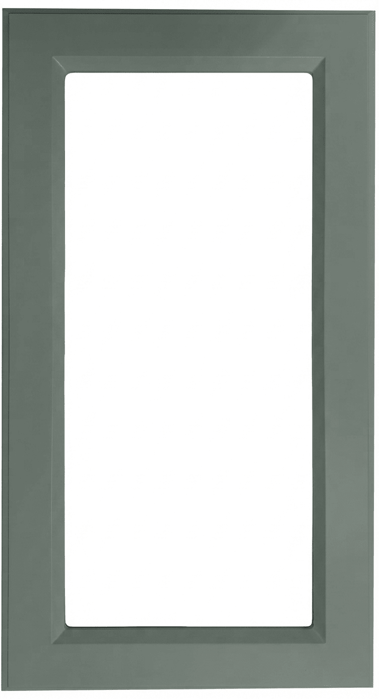 Daytona Thermofoil Mullion Custom Cabinet Doors - 1 lite/frame only Cabinet Door Cabinet Doors 'N' More Sage Green Smooth Satin RTF