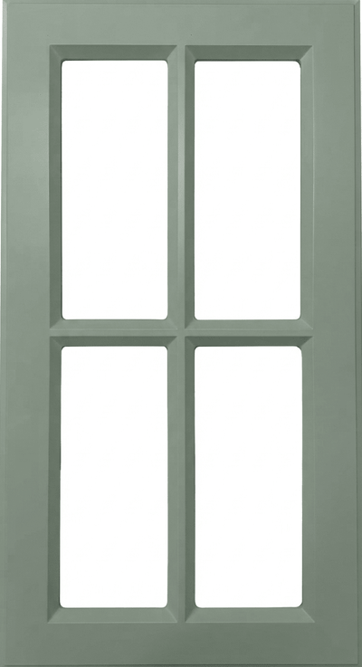 Daytona Thermofoil Mullion Custom Cabinet Doors - 4 lite Cabinet Door Cabinet Doors 'N' More Sage Green Smooth Satin RTF