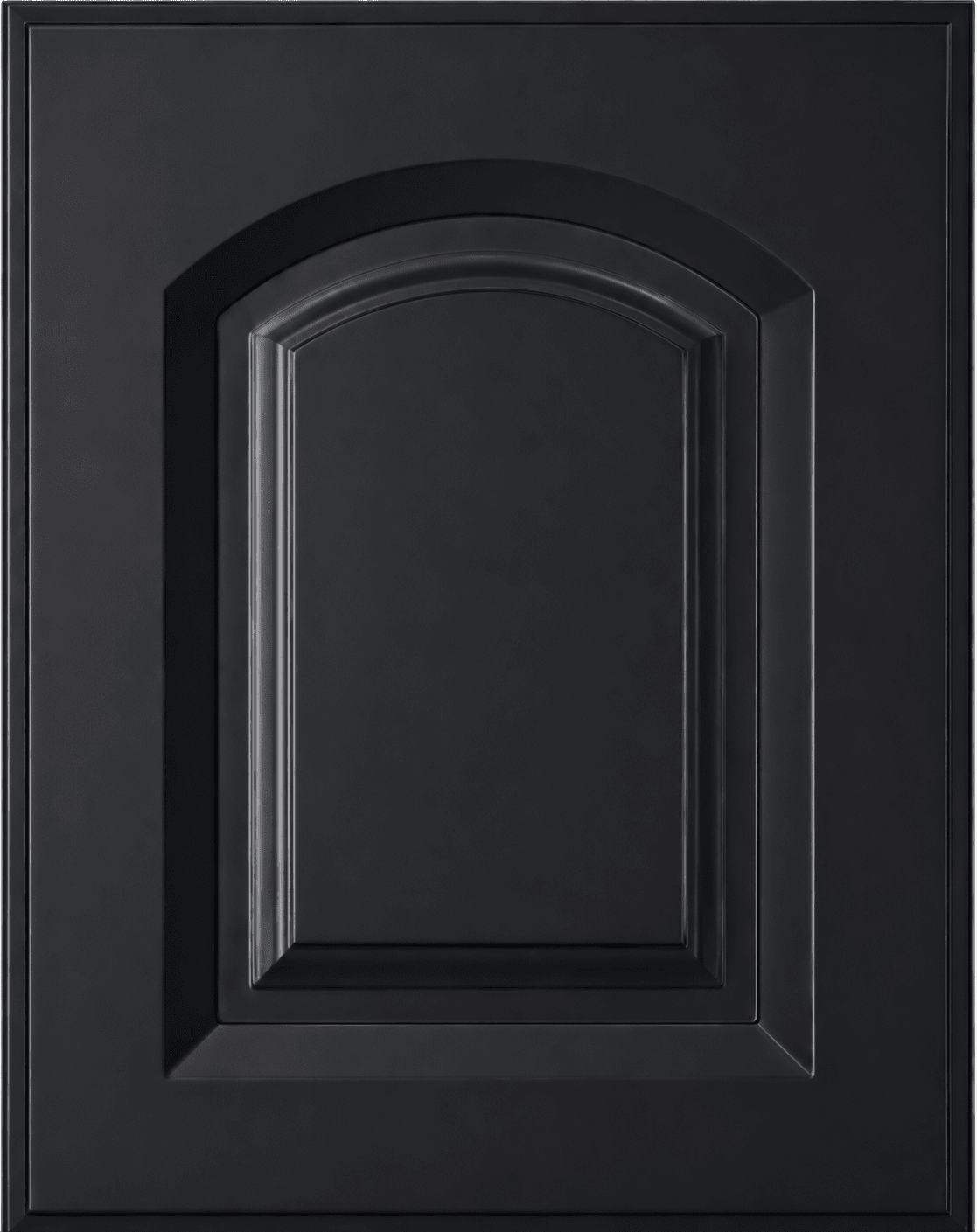 Daytona Thermofoil Arched Custom Cabinet Doors Cabinet Door Cabinet Doors 'N' More Pitch Black Smooth Satin RTF