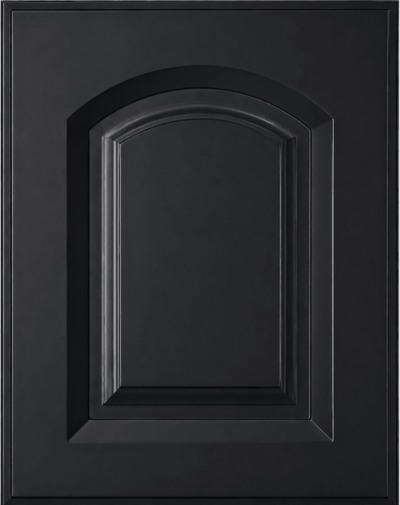 Daytona Thermofoil Arched Custom Cabinet Doors Cabinet Door Cabinet Doors 'N' More Pitch Black Smooth Satin RTF