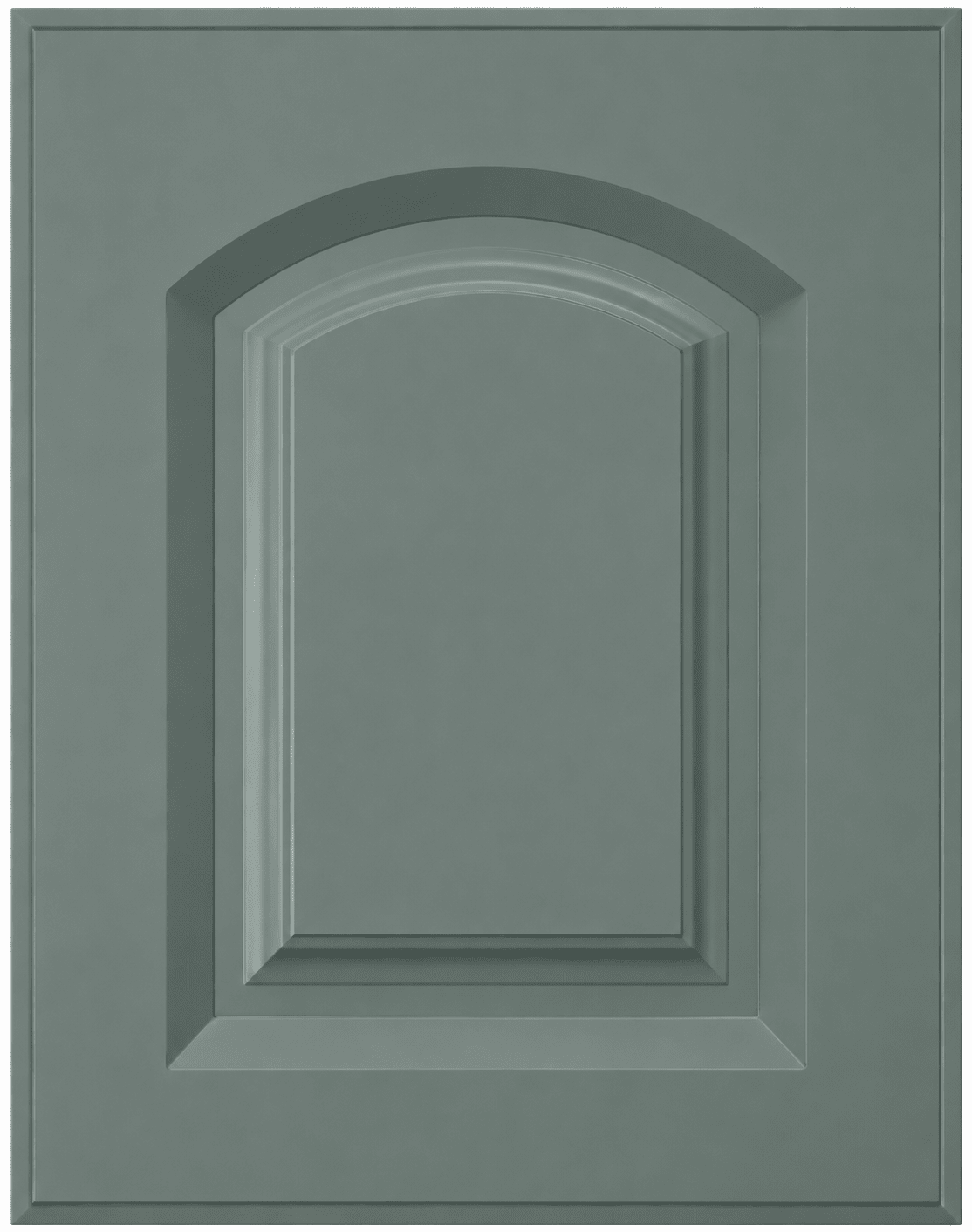 Daytona Thermofoil Arched Custom Cabinet Doors Cabinet Door Cabinet Doors 'N' More Sage Green Smooth Satin RTF
