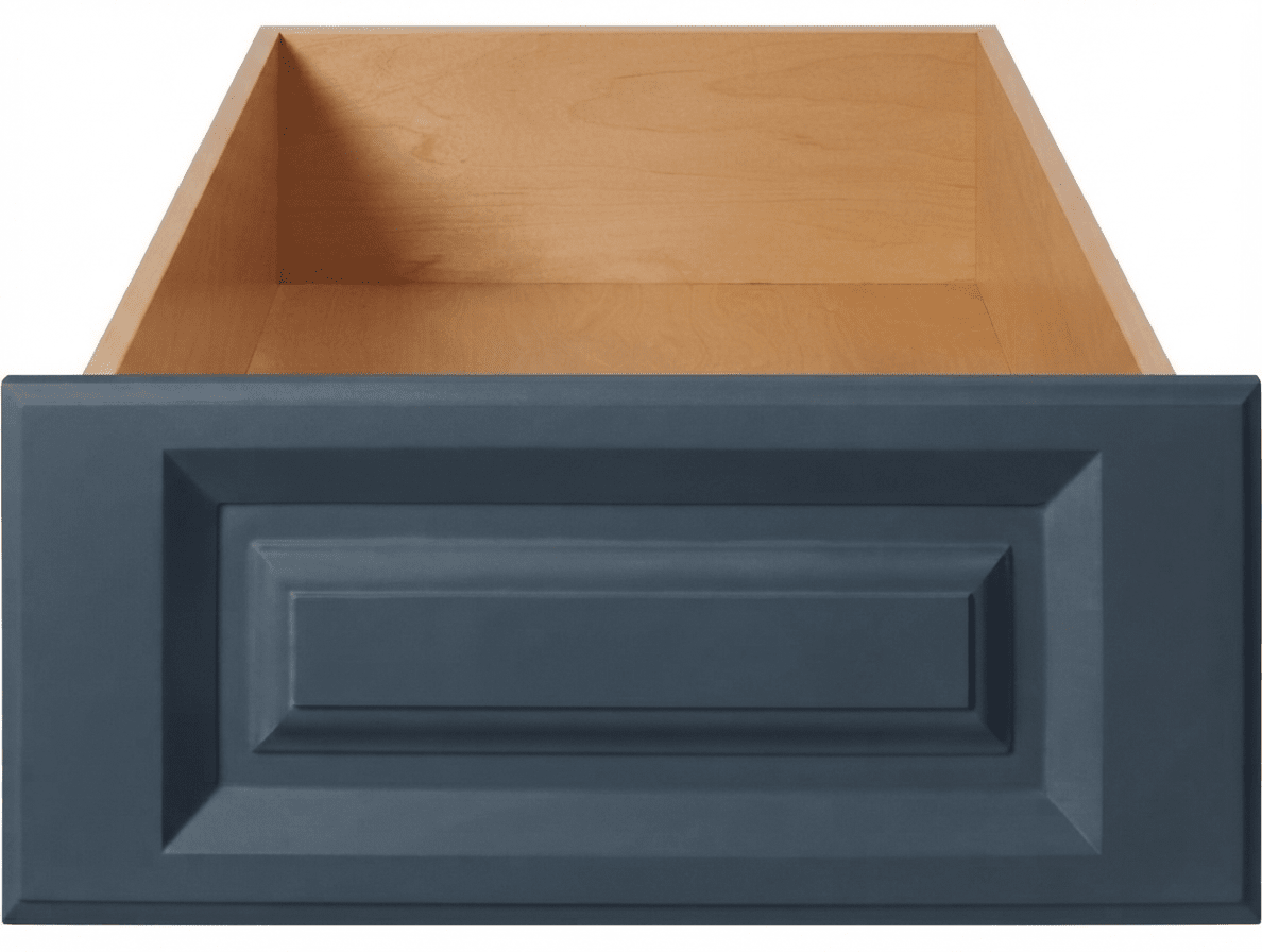 Daytona Thermofoil Raised Square Custom Cabinet Drawer Fronts Drawer Front Cabinet Doors 'N' More Denim Blue Smooth Satin RTF
