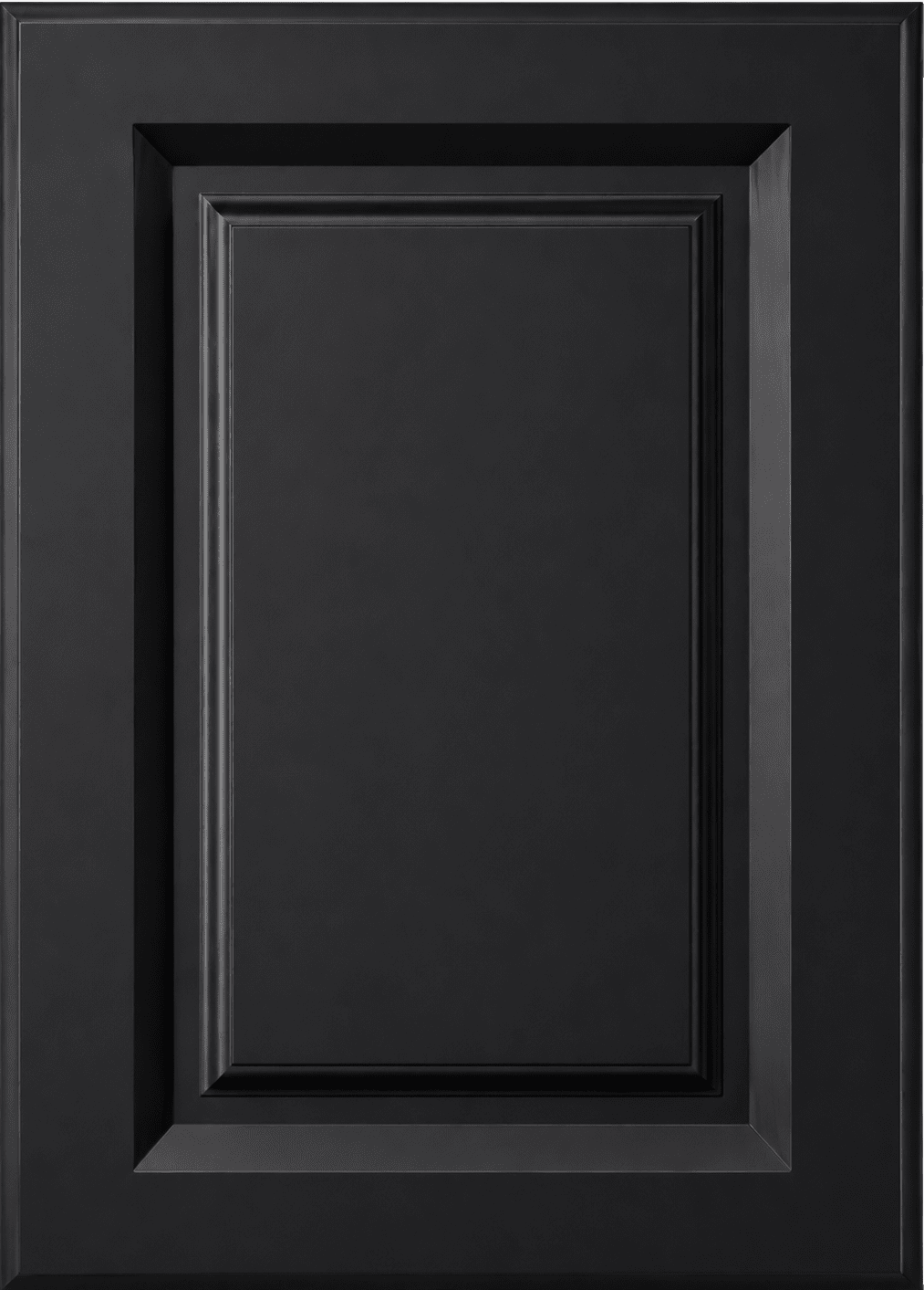 Daytona Thermofoil Raised Square Custom Cabinet Doors Cabinet Door Cabinet Doors 'N' More Pitch Black Smooth Satin RTF