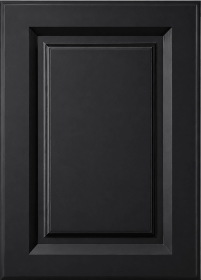 Daytona Thermofoil Raised Square Custom Cabinet Doors Cabinet Door Cabinet Doors 'N' More Pitch Black Smooth Satin RTF