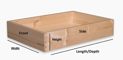 Replacement Cabinet Drawer Box - 8 1/2" Height Drawer Box Cabinet Doors 'N' More