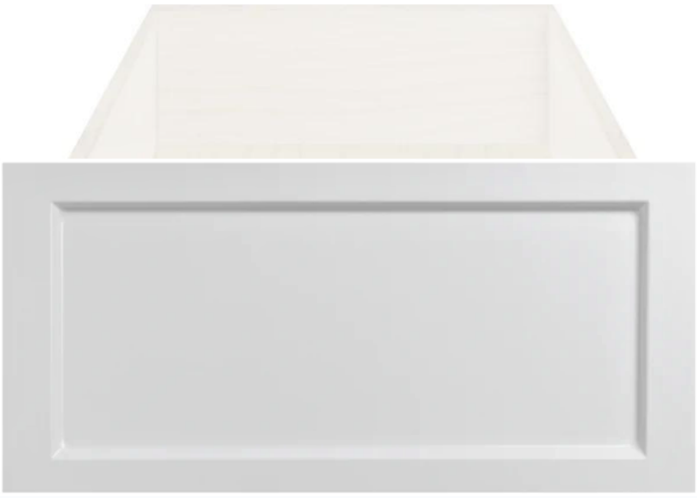 White Textured Matte Jupiter Thermofoil Shaker Custom Drawer Fronts