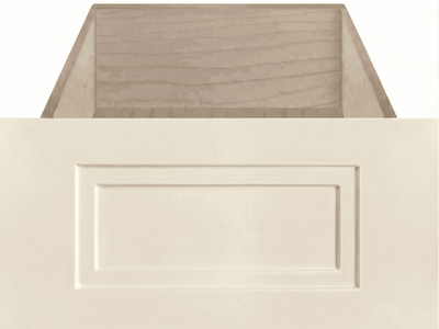 Gainesville Thermofoil Shaker Custom Cabinet Drawer Fronts Drawer Front Cabinet Doors 'N' More Antique White Smooth Satin RTF