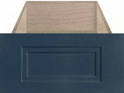 Gainesville Thermofoil Shaker Custom Cabinet Drawer Fronts Drawer Front Cabinet Doors 'N' More Denim Blue Smooth Satin RTF