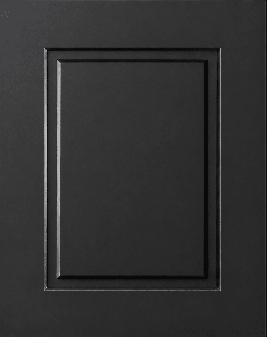Gainesville Thermofoil Shaker Custom Cabinet Doors Cabinet Door Cabinet Doors 'N' More Pitch Black Smooth Satin RTF