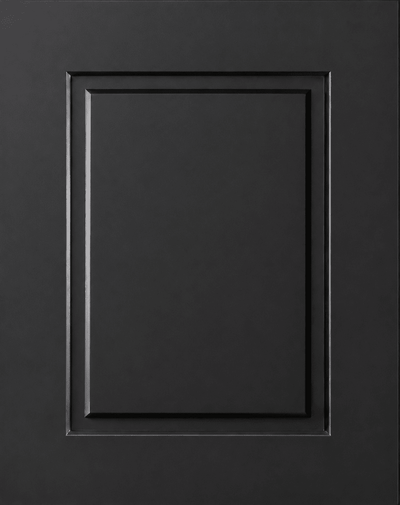 Gainesville Thermofoil Shaker Custom Cabinet Doors Cabinet Door Cabinet Doors 'N' More Pitch Black Smooth Satin RTF