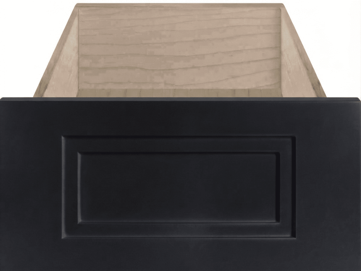 Gainesville Thermofoil Shaker Custom Cabinet Drawer Fronts Drawer Front Cabinet Doors 'N' More Pitch Black Smooth Satin RTF