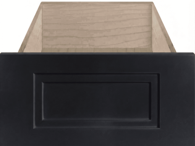 Gainesville Thermofoil Shaker Custom Cabinet Drawer Fronts Drawer Front Cabinet Doors 'N' More Pitch Black Smooth Satin RTF