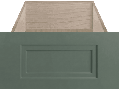 Gainesville Thermofoil Shaker Custom Cabinet Drawer Fronts Drawer Front Cabinet Doors 'N' More Sage Green Smooth Satin RTF