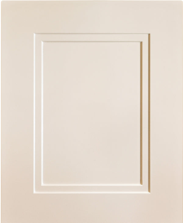 Antique White Smooth Satin Boca Thermofoil Shaker Custom Cabinet Doors