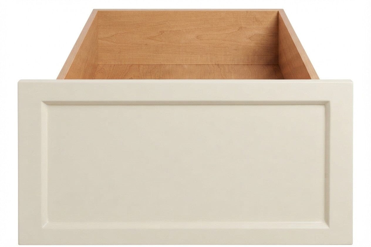 Jupiter Thermofoil Shaker Custom Cabinet Drawer Fronts Drawer Front Cabinet Doors 'N' More Antique White Smooth Satin RTF