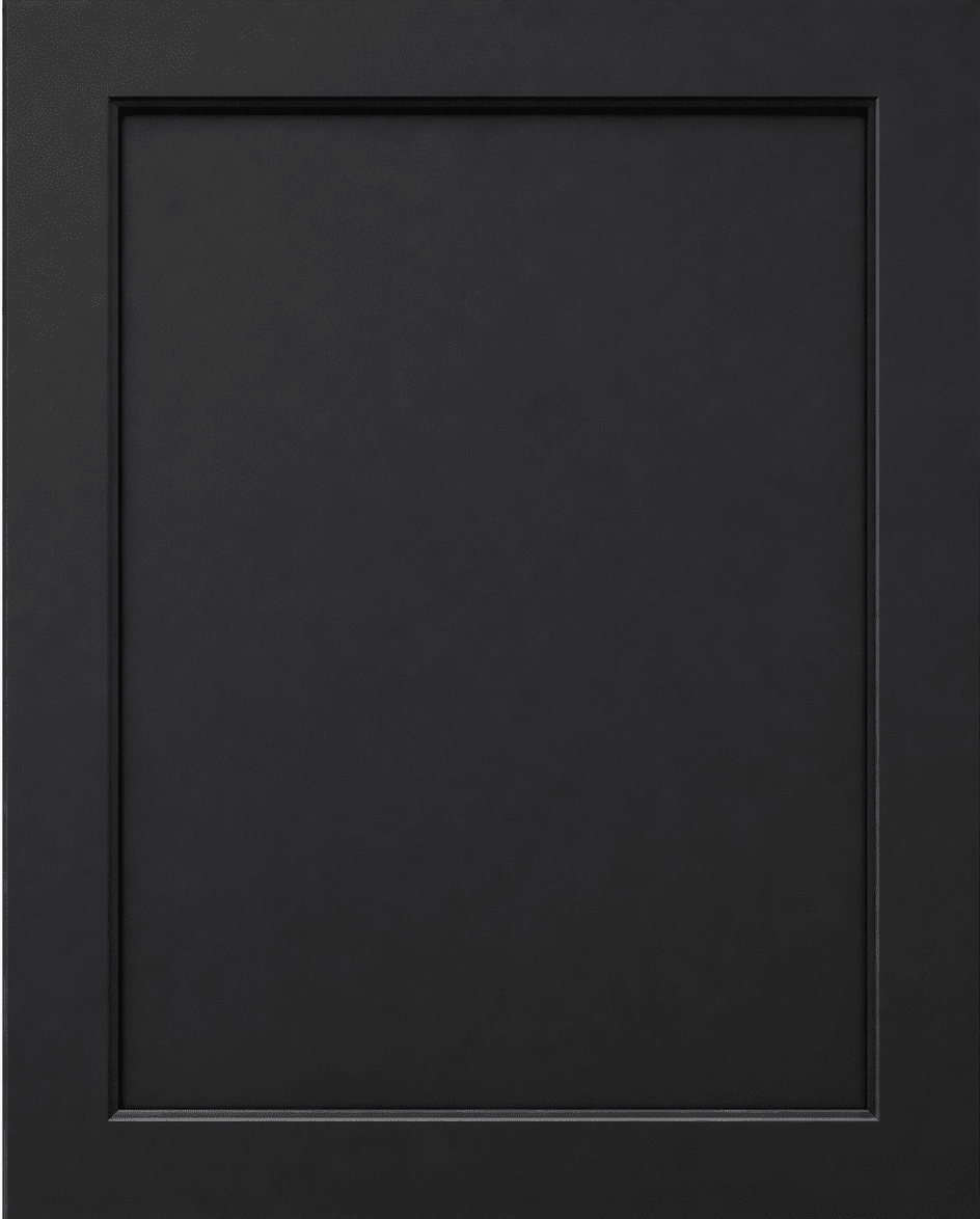 Jupiter Thermofoil Shaker Custom Cabinet Doors Cabinet Door Cabinet Doors 'N' More Pitch Black Smooth Satin RTF