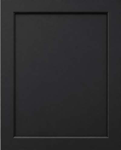 Jupiter Thermofoil Shaker Custom Cabinet Doors Cabinet Door Cabinet Doors 'N' More Pitch Black Smooth Satin RTF
