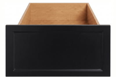 Jupiter Thermofoil Shaker Custom Cabinet Drawer Fronts Drawer Front Cabinet Doors 'N' More Pitch Black Smooth Satin RTF