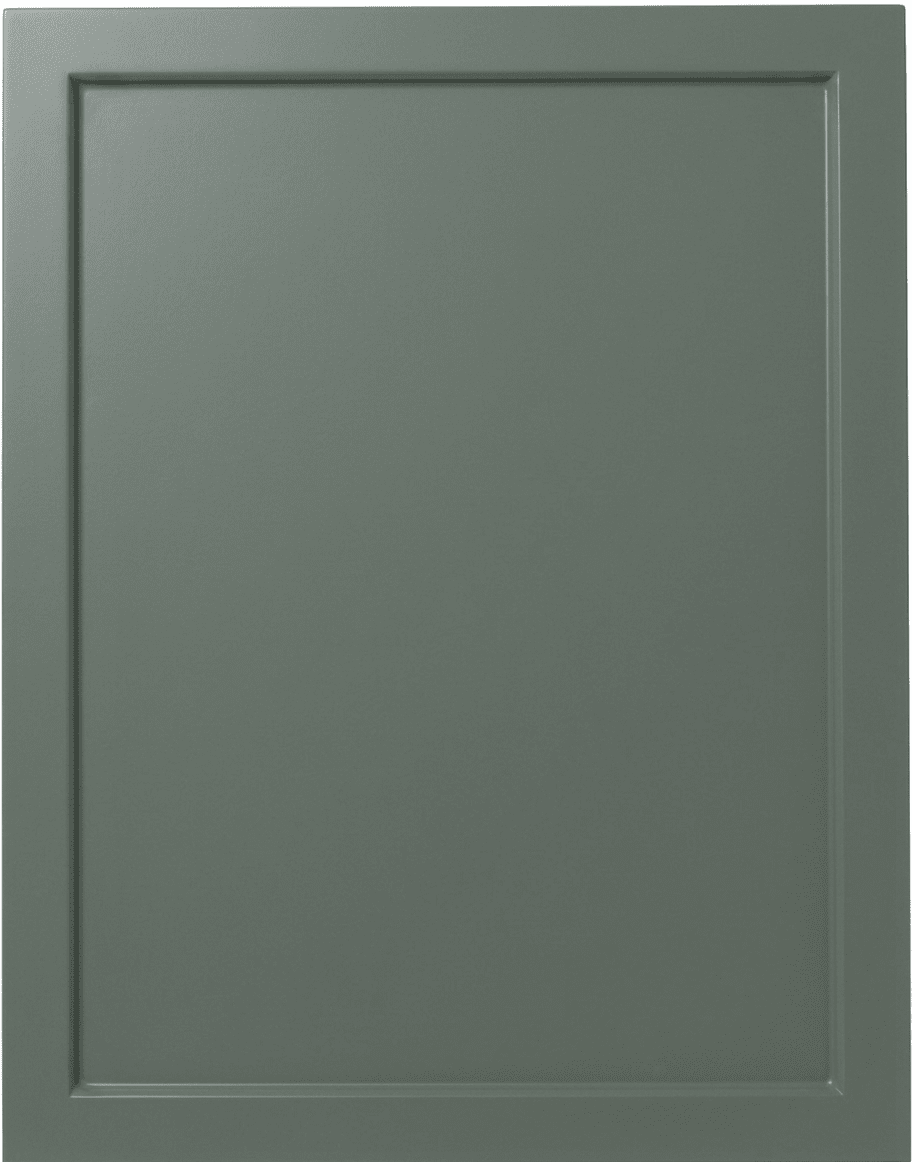 Jupiter Thermofoil Shaker Custom Cabinet Doors Cabinet Door Cabinet Doors 'N' More Sage Green Smooth Satin RTF