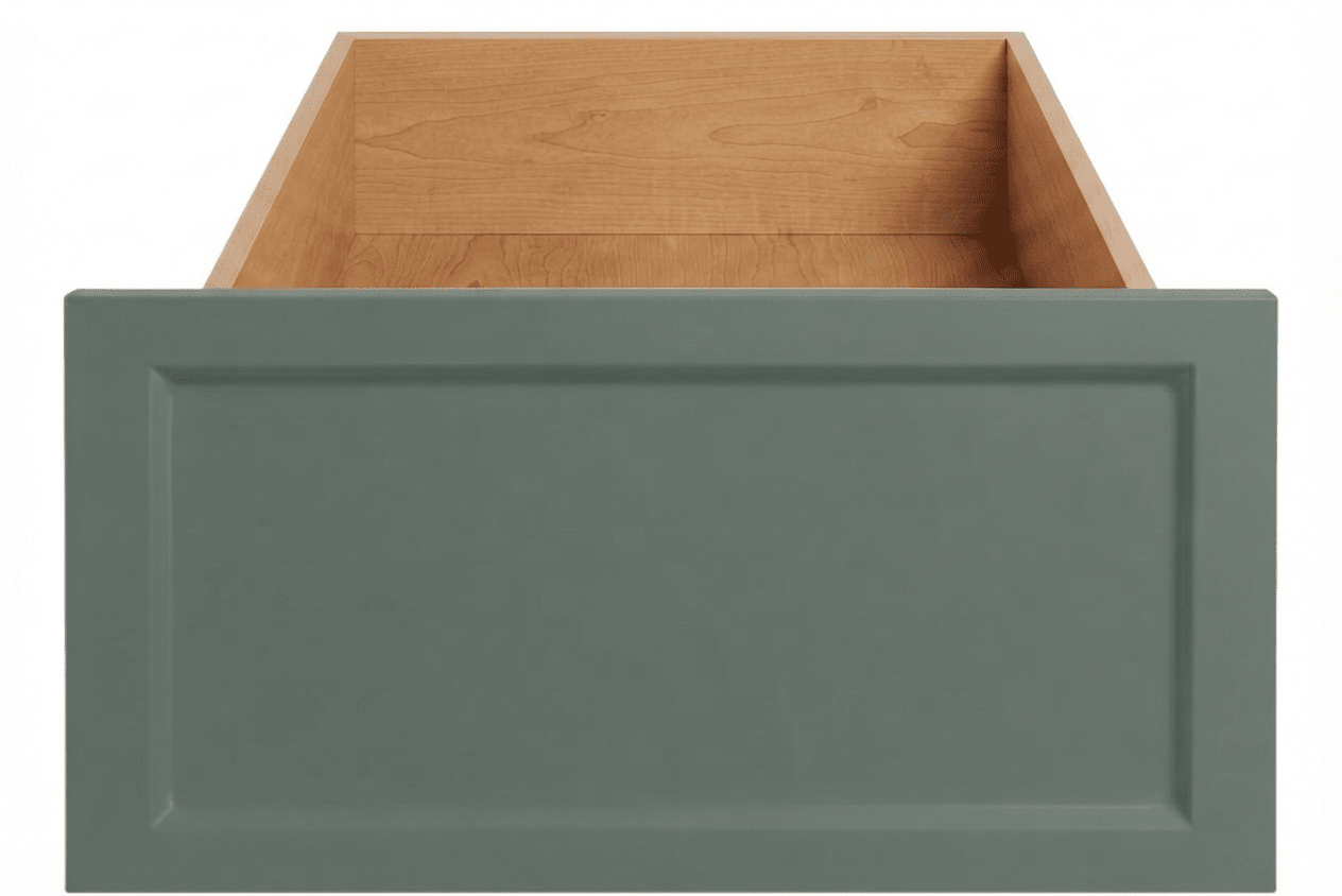 Jupiter Thermofoil Shaker Custom Cabinet Drawer Fronts Drawer Front Cabinet Doors 'N' More Sage Green Smooth Satin RTF