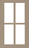 Wilmington Shaker Mullion Custom Cabinet Doors - 4 lite Cabinet Door Cabinet Doors 'N' More MDF (Medium Density Fiberboard)