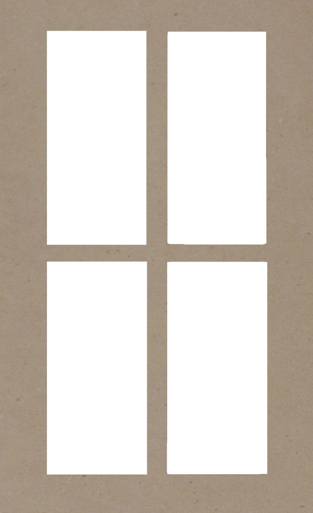 MDF Wilmington Shaker Mullion Custom Cabinet Doors - 4 Lite