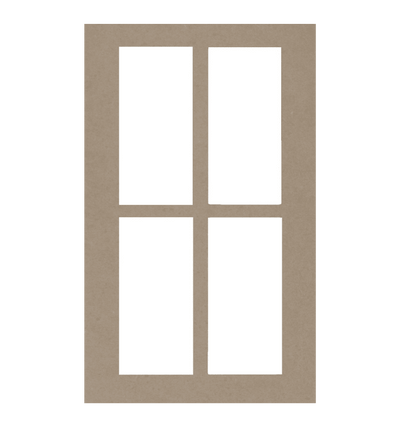 Wilmington Shaker Mullion Custom Cabinet Doors - 4 lite Cabinet Door Cabinet Doors 'N' More MDF (Medium Density Fiberboard)