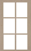 Wilmington Shaker Mullion Custom Cabinet Doors - 6 lite Cabinet Door Cabinet Doors 'N' More MDF (Medium Density Fiberboard)
