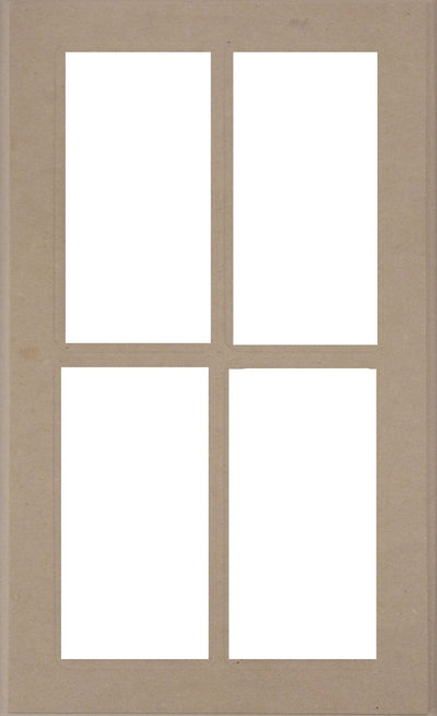 Wilmington Mullion Custom Cabinet Doors - 4 lite Cabinet Door Cabinet Doors 'N' More MDF (Medium Density Fiberboard)