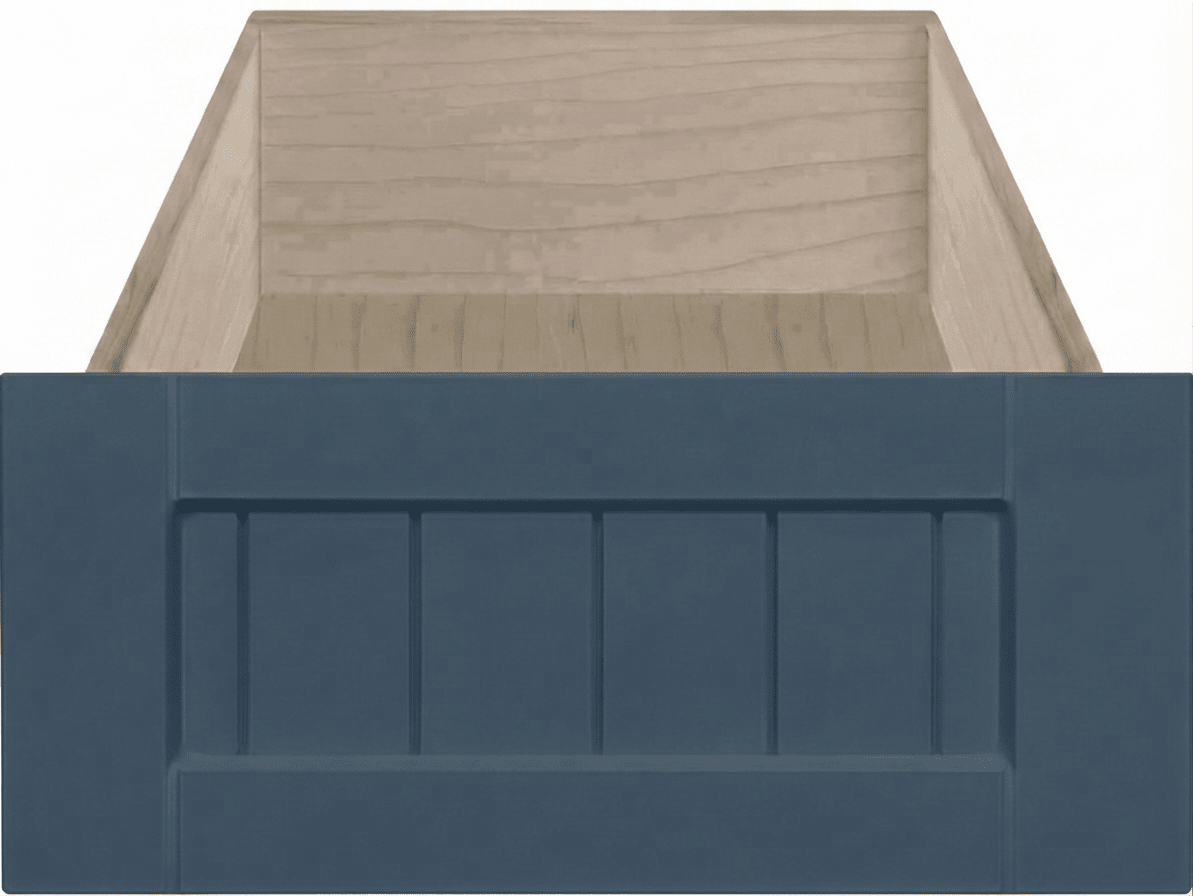 Marathon Thermofoil Beaded Shaker Custom Cabinet Drawer Fronts Drawer Front Cabinet Doors 'N' More Denim Blue Smooth Satin RTF