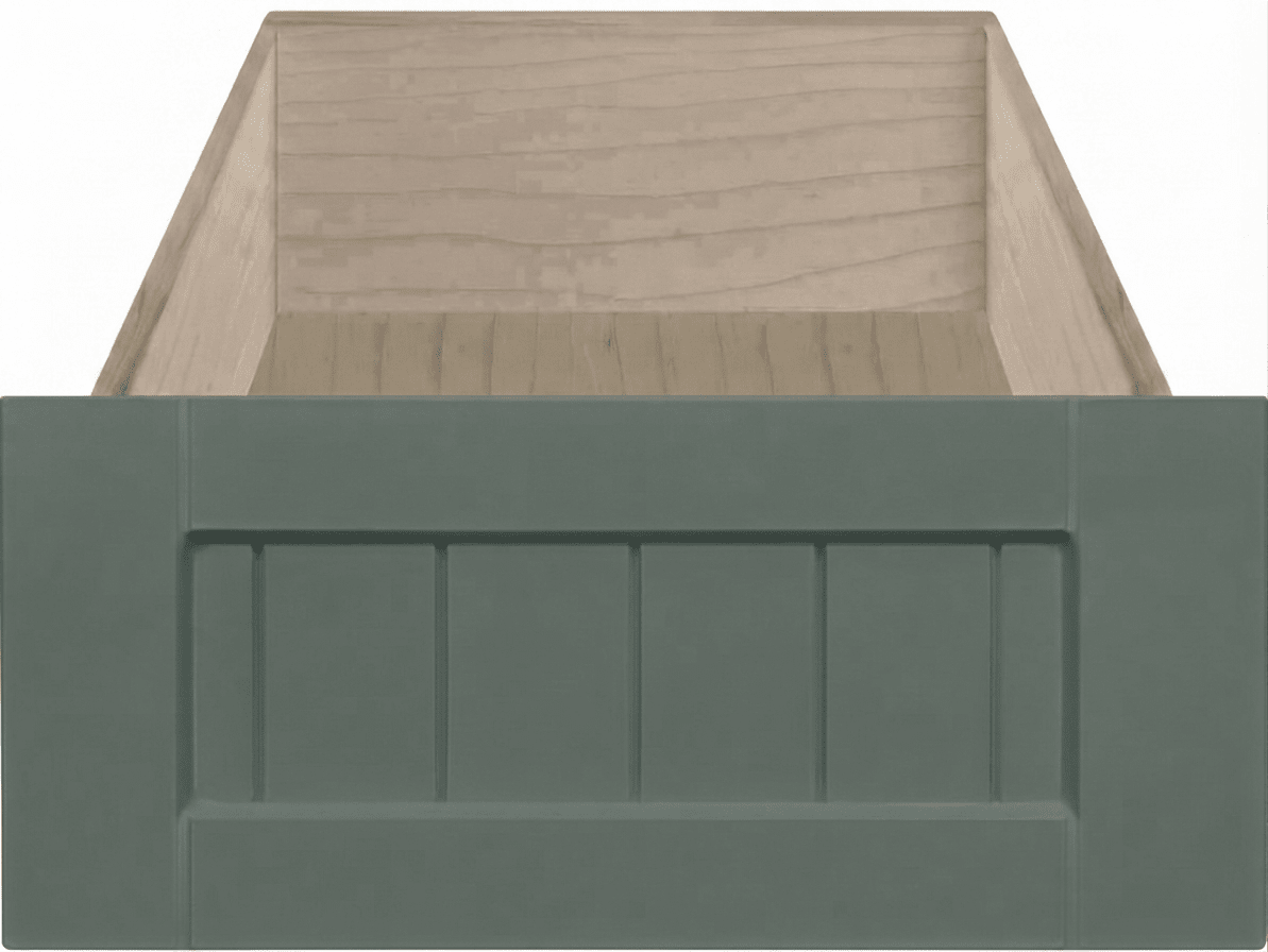 Marathon Thermofoil Beaded Shaker Custom Cabinet Drawer Fronts Drawer Front Cabinet Doors 'N' More Sage Green Smooth Satin RTF