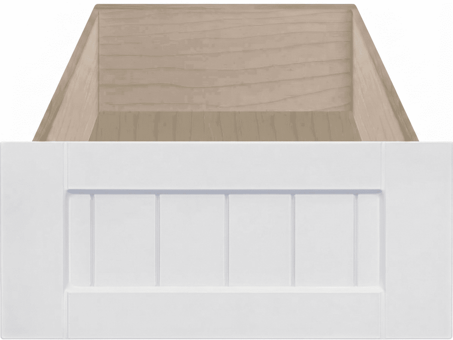 Marathon Thermofoil Beaded Shaker Custom Cabinet Drawer Fronts Drawer Front Cabinet Doors 'N' More White Smooth Satin RTF 
