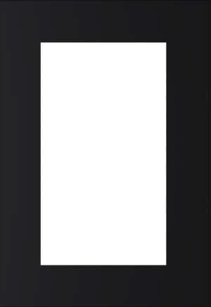 Wilmington Shaker Mullion Custom Cabinet Doors - 1 lite/frame only Cabinet Door Cabinet Doors 'N' More Ebony Black Paint