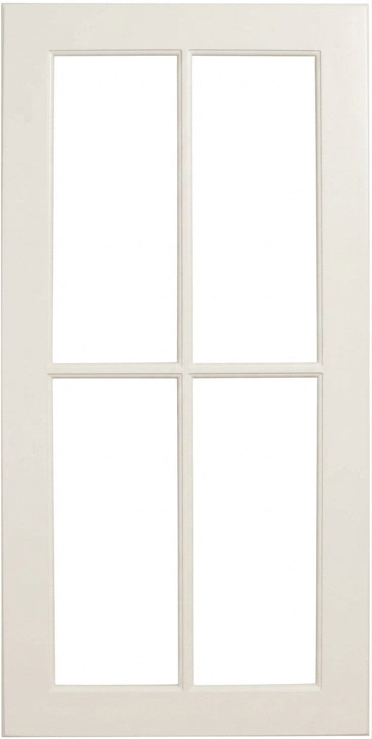 Wilmington Mullion Custom Cabinet Doors - 4 lite Cabinet Door Cabinet Doors 'N' More Antique White Paint