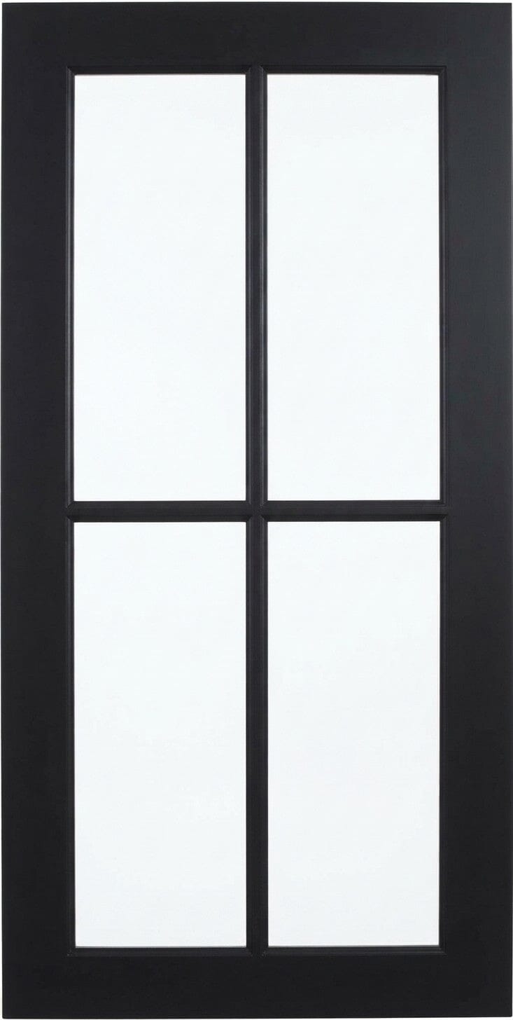 Wilmington Mullion Custom Cabinet Doors - 4 lite Cabinet Door Cabinet Doors 'N' More Ebony Black Paint