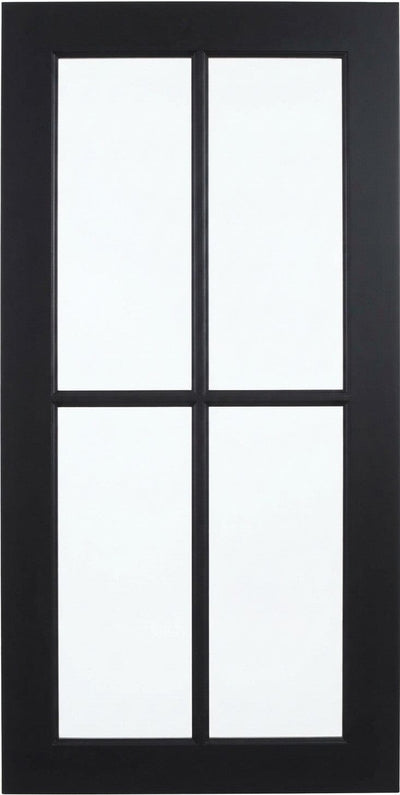 Wilmington Mullion Custom Cabinet Doors - 4 lite Cabinet Door Cabinet Doors 'N' More Ebony Black Paint